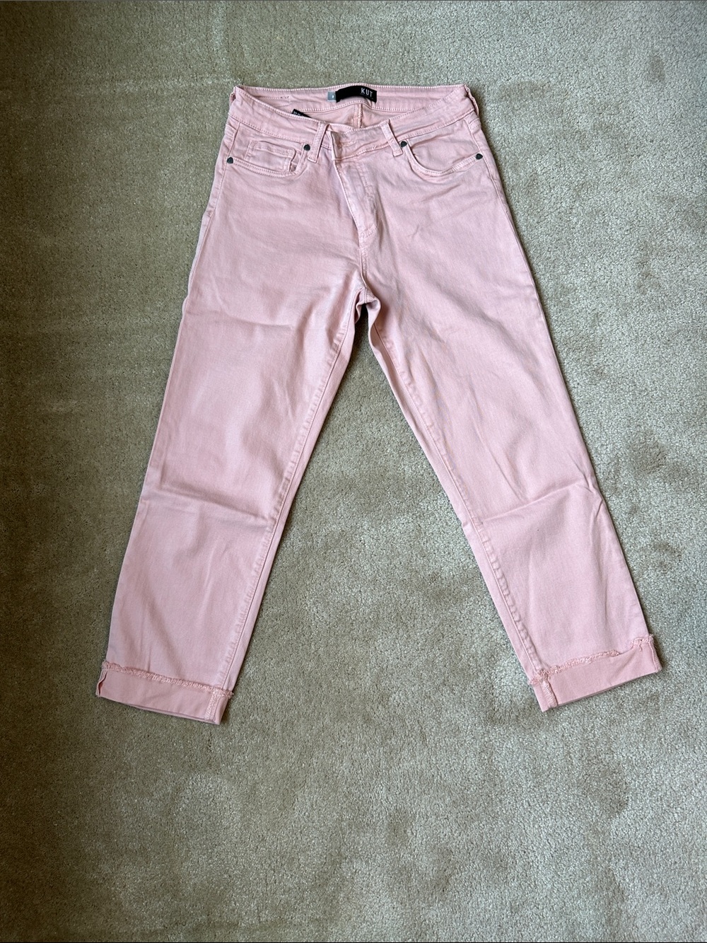 Kut from the Kloth Pink Cropped Ankle Jeans